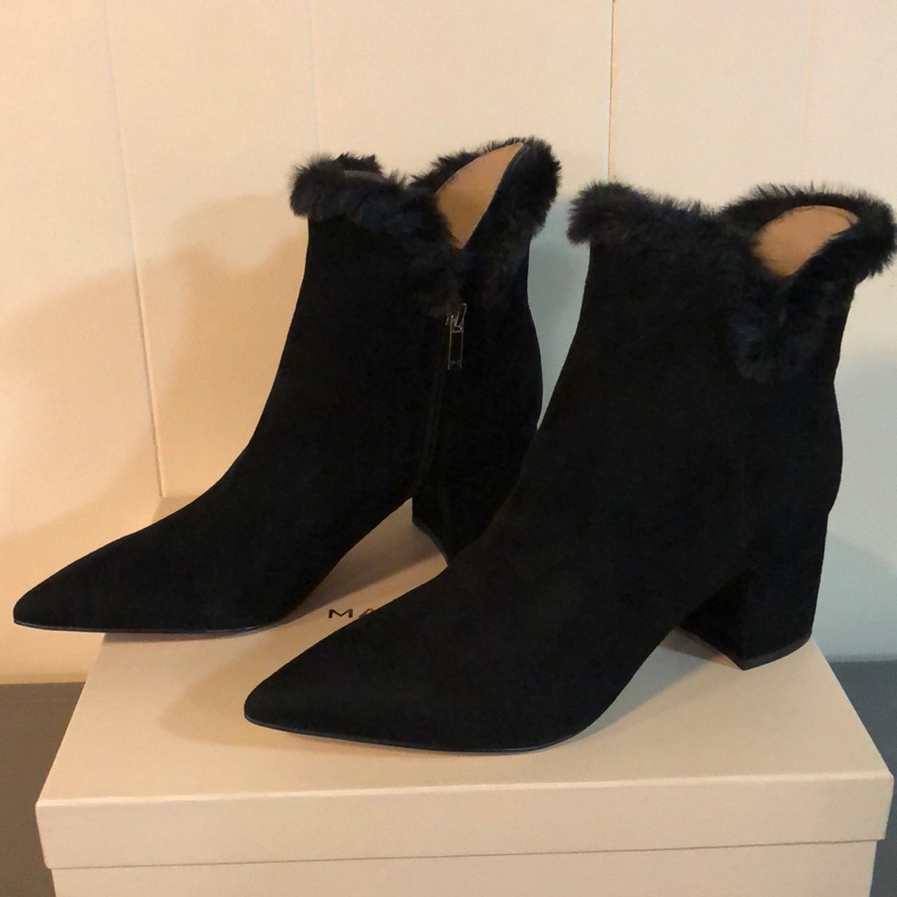 🎈FINAL MARKDON🎈Marc Fisher ML JACINTE Ankle Boot Bottie Fur